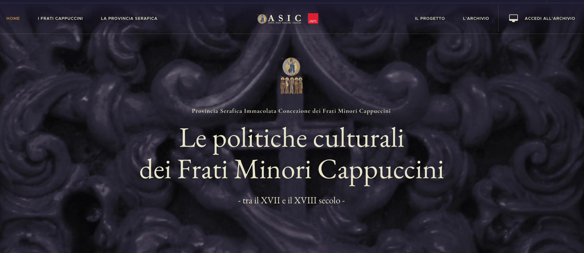 The cultural policies of the Capuchins between 1619 and 1761. Analysis, study and digitisation of the provincial archives of the Order in central Italy